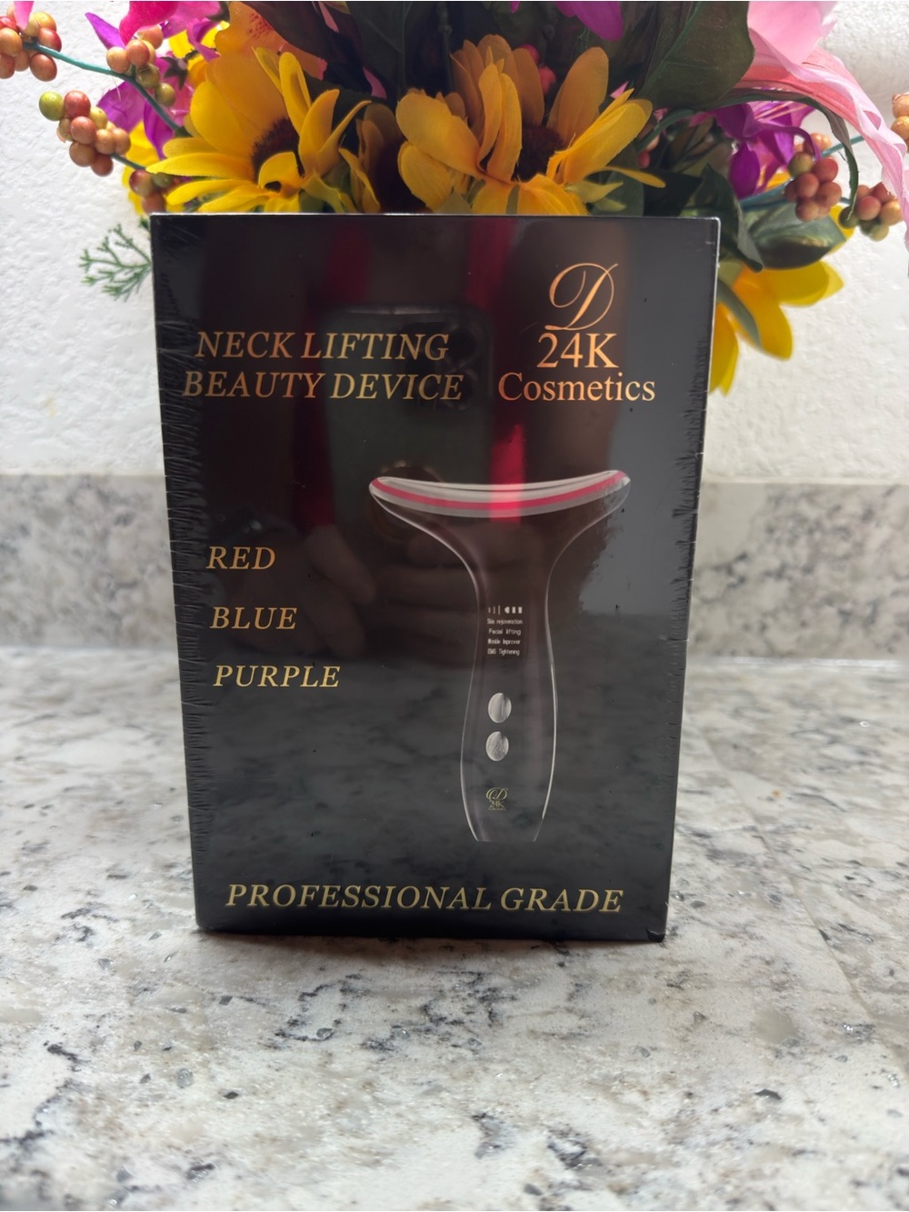D24K Cosmetics Neck Lifting Beauty Device W/ LED & EMS Micro-current.